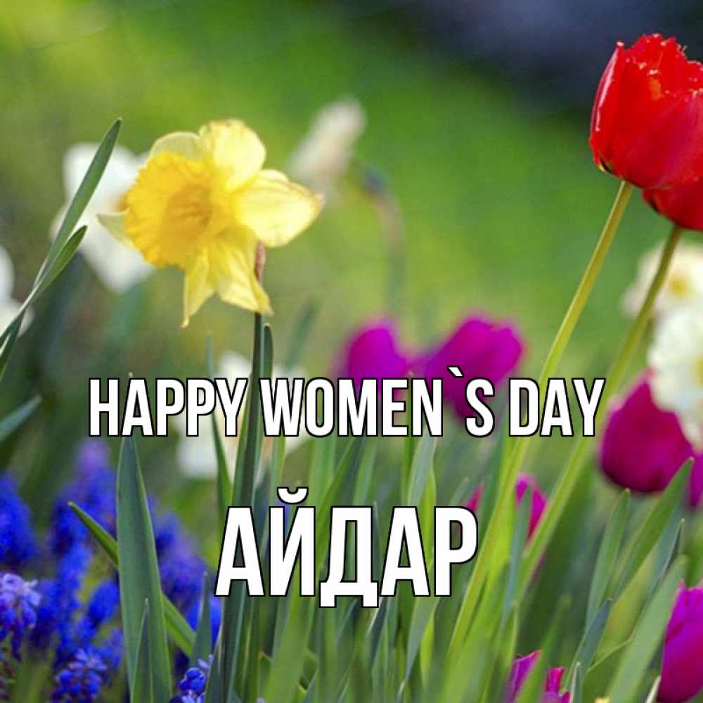 Greetings card с именем, Айдар happy women`s day международный женский день 3 Greetings with text for free download 